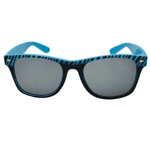 9067 | Blue Zebra Striped California Classic Sunglasses